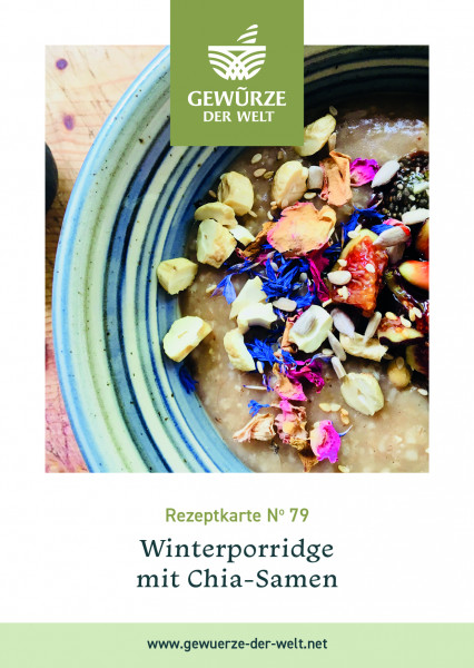 Rezeptkarte N°79 Winterporridge mit Chia