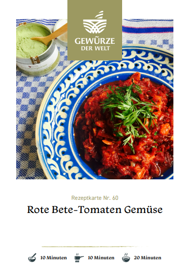 Rezeptkarte N°60 Rote Bete-Tomaten Gemüse