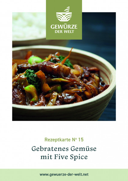 Rezeptkarte N°15 Gebratenes Gemüse mit Five Spice