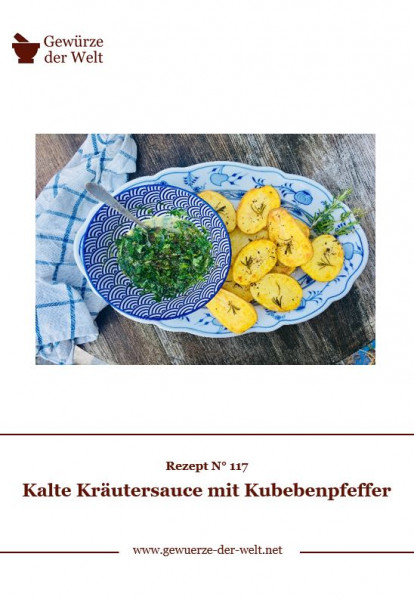 Rezeptkarte N°117 Kalte Kräutersauce mit Kubebenpfeffer