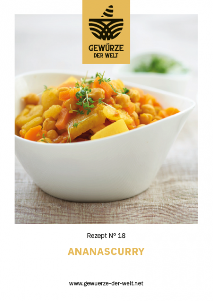 Rezeptkarte N°18 Ananascurry