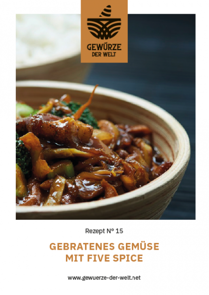 Rezeptkarte N°15 Gebratenes Gemüse mit Five Spice