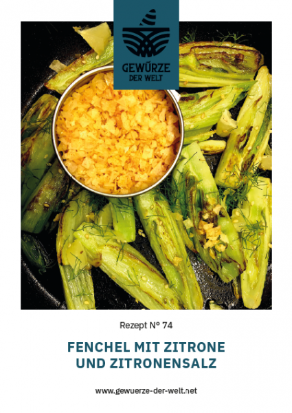 Rezeptkarte N°74 Fenchel mit Zitrone und Zitronensalz