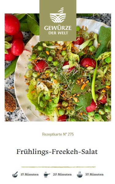 Rezeptkarte N°275 Frühlings-Freekeh-Salat