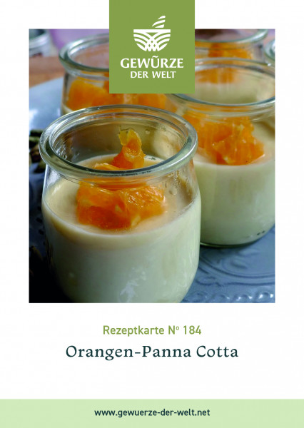 Rezeptkarte N°184 Orangen - Panna Cotta