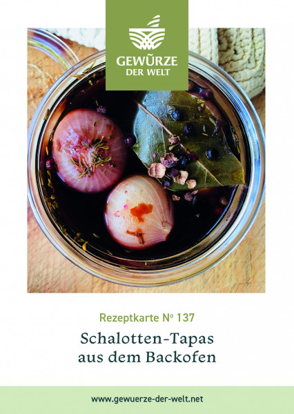 Rezeptkarte N°137 Schalotten-Tapas aus dem Backofen