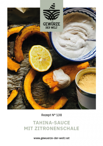 Rezeptkarte N°138 Tahinasauce mit Zitronenschale