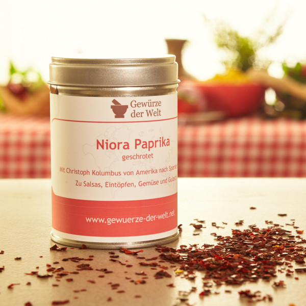 Niora Paprika geschrotet