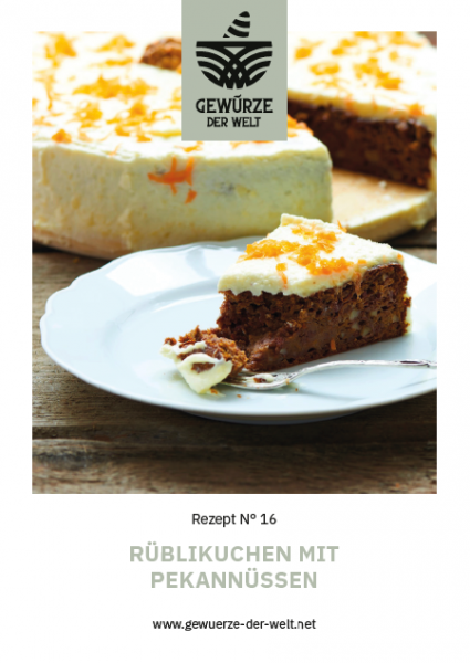 Rezeptkarte N°16 Rüblikuchen mit Walnüssen