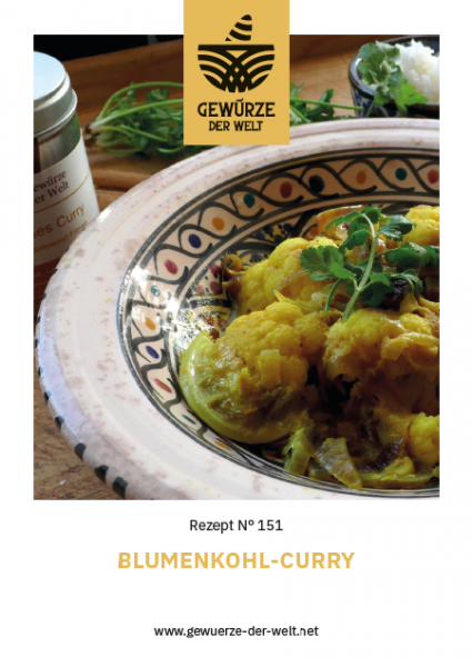 Rezeptkarte N°151 Blumenkohl-Curry