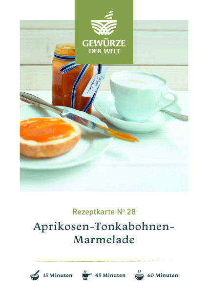 Rezeptkarte N°28 Aprikosen Tonkabohnen Marmelade