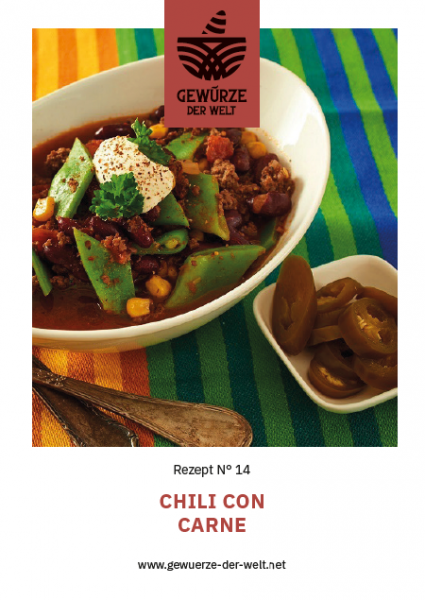 Rezeptkarte N°14 Chili con Carne