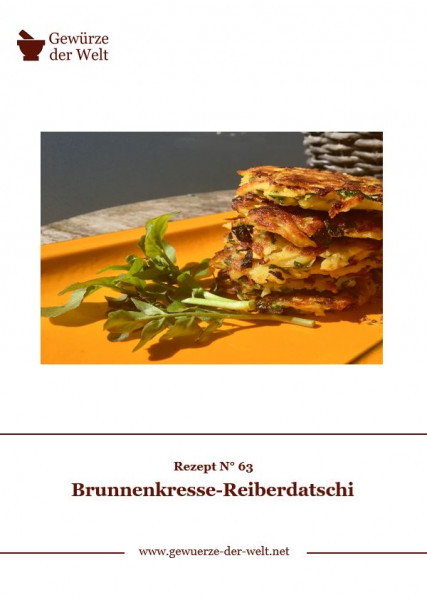Rezeptkarte N°63 Brunnenkresse-Reiberdatschi