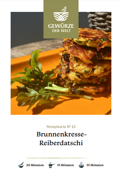 Rezeptkarte N°63 Brunnenkresse-Reiberdatschi