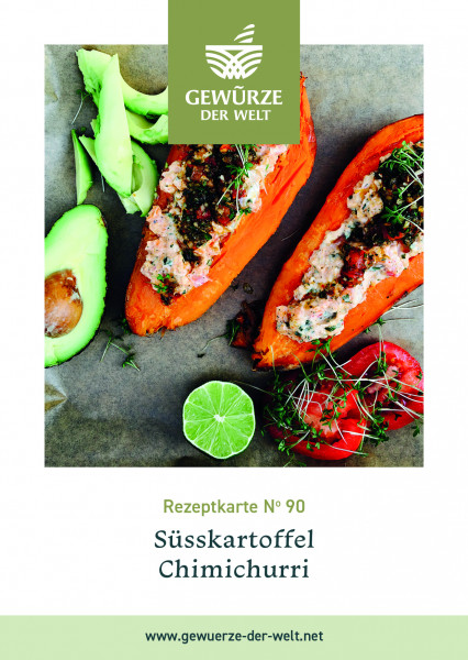 Rezeptkarte N°90 Süßkartoffel Chimichurri