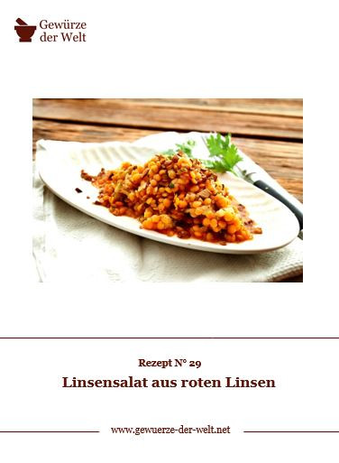 Rezeptkarte N°29 Linsensalat aus roten Linsen
