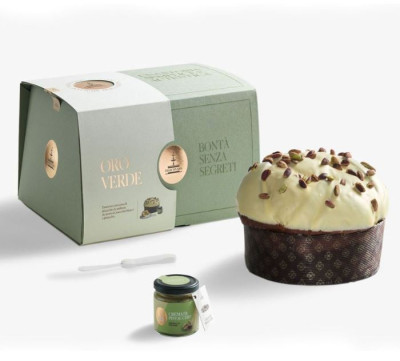Il Panettone al Pistacchio con Crema Pistacchio Il Panettone al Pistacchio con Crema Pistacchio