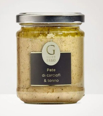 Paté di carciofi & tonno - Artischocken-Thunfisch-Sugo in Olivenöl Paté di carciofi & tonno - Artischocken-Thunfisch-Sugo in Olivenöl