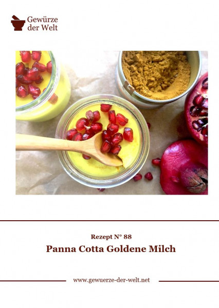 Rezeptkarte N°88 Panna Cotta Goldene Milch