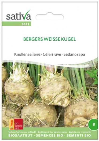 Bio Saatgut - Knollensellerie Bergers Weisse Kugel