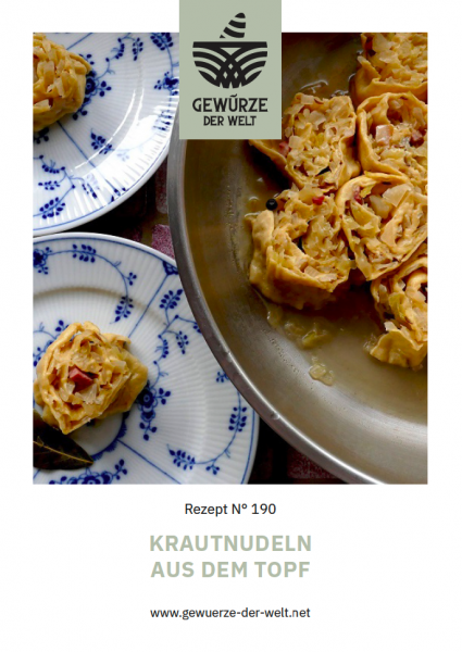 Rezeptkarte N°190 Krautnudeln aus dem Topf