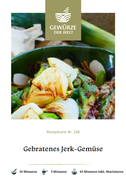 Rezeptkarte N°248 Gebratenes Jerk-Gemüse