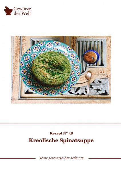 Rezeptkarte N°58 Kreolische Spinatsuppe