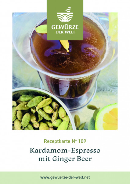 Rezeptkarte N°109 Kardamom-Espresso