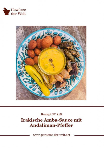 Rezeptkarte N°118 Irakische Amba-Sauce mit Andaliman-Pfeffer