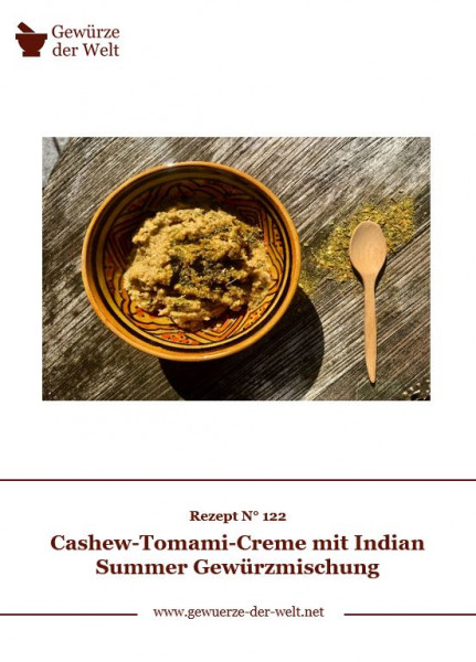 Rezeptkarte N°122 Cashew-Tomami-Creme