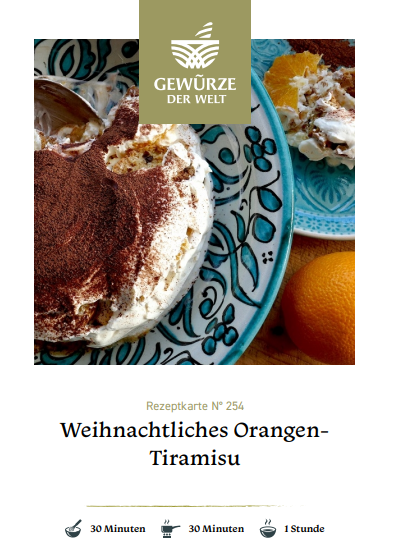 Rezeptkarte N°254 Weihnachtliches Orangen-Tiramisu