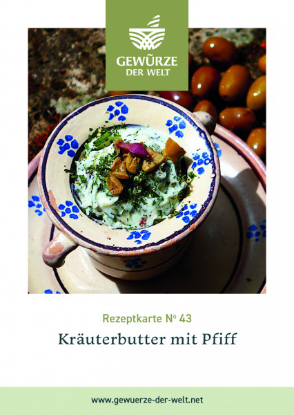 Rezeptkarte N°43 Kräuterbutter mit Pfiff