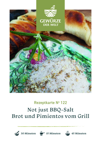 Rezeptkarte N°122 Not just BBQ-Salt – Brot und Pimientos vom Grill