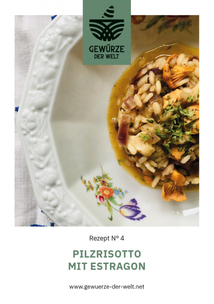 Rezeptkarte N°4 Pilzrisotto mit Estragon