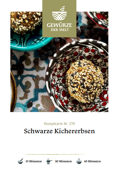 Rezeptkarte N°270 Schwarze Kichererbsenbällchen