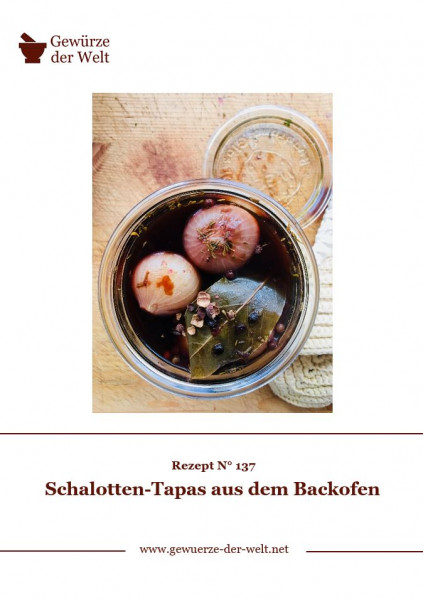 Rezeptkarte N°137 Schalotten-Tapas aus dem Backofen