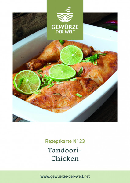 Rezeptkarte N°23 Tandoori-Chicken