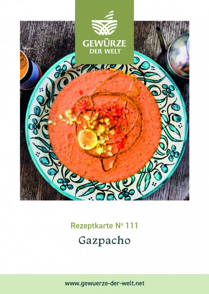 Rezeptkarte N°111 Rote spanische Gazpacho