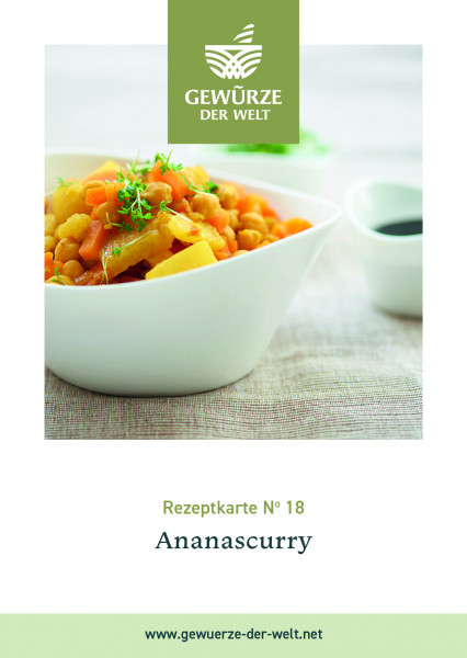 Rezeptkarte N°18 Ananascurry