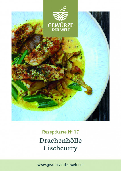 Rezeptkarte N°17 Drachenhölle Fischcurry