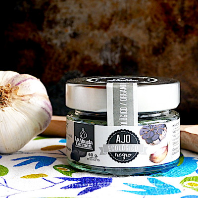 Ajo Ecológico negro - Bio Knoblauch schwarz aus Spanien Ajo Ecológico negro - Bio Knoblauch schwarz aus Spanien