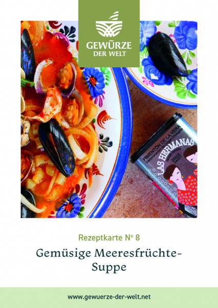 Rezeptkarte N°8 Gemüsige Meeresfrüchte- Suppe