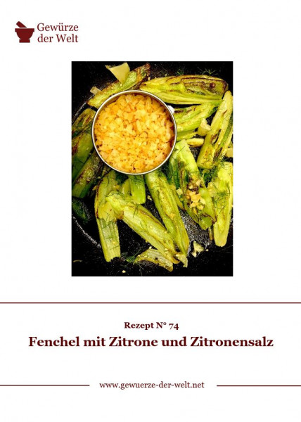 Rezeptkarte N°74 Fenchel mit Zitrone und Zitronensalz