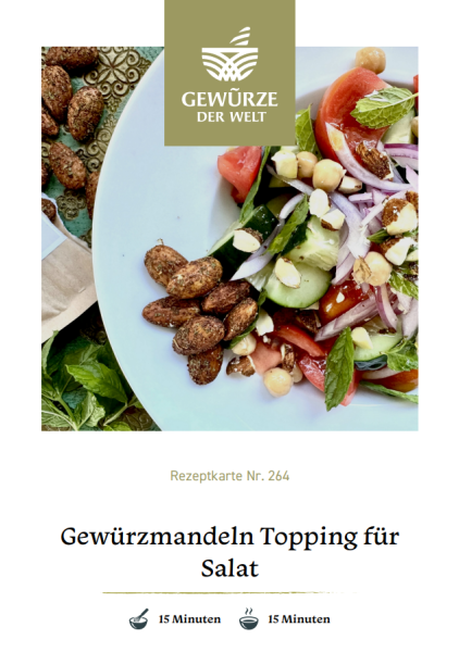 Rezeptkarte N°264 Gewürzmandeln - Topping für Salat