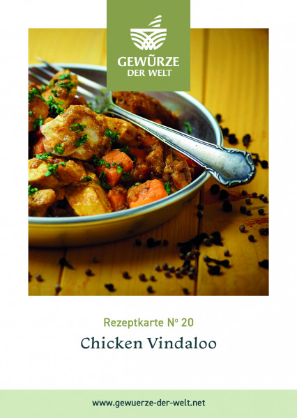 Rezeptkarte N°20 Chicken-Vindaloo