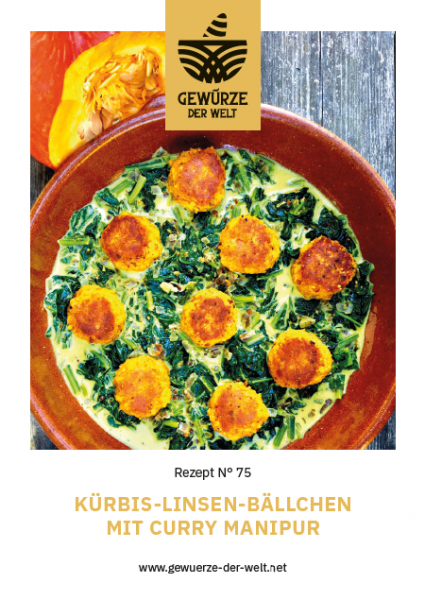 Rezeptkarte N°75 Bio Curry Manipur Linsen