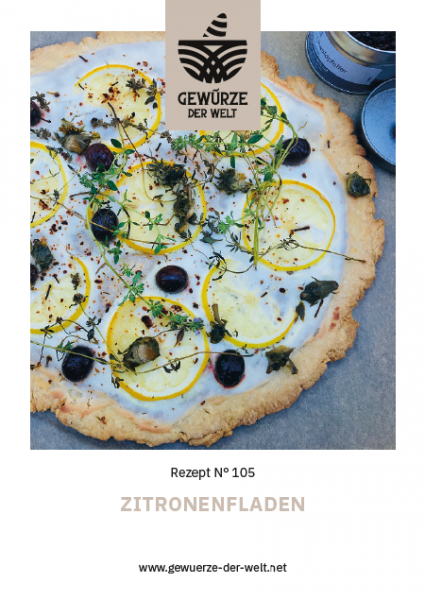 Rezeptkarte N°105 Zitronenfladen
