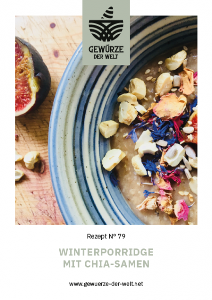 Rezeptkarte N°79 Winterporridge mit Chia