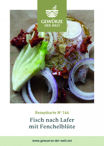 Rezeptkarte N°164 Fisch nach Lafer mit Fenchelblüte