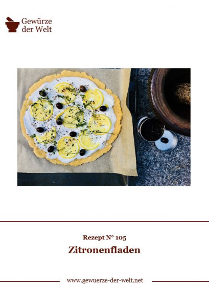 Rezeptkarte N°105 Zitronenfladen